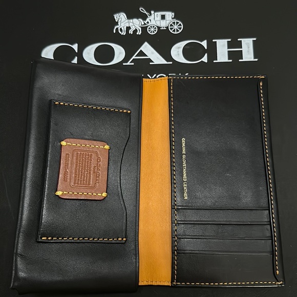 Limited Edition Coach x Nasa Wallet Black Leather Card Phone Case bifold Card - Picture 6 of 8